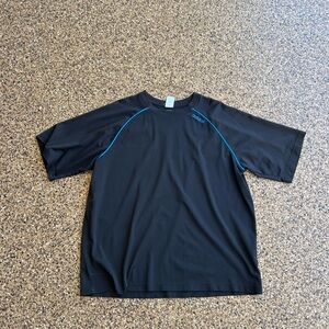 Adidas Men's Black Tee with Blue Accents